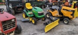 John Deere L130 Riding Mower W/Snowblade (Runs)