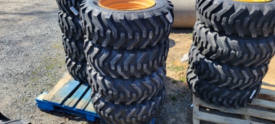 4-New 10x16.5 Skidloader Tires & Rims