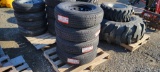 4-New 235-80R16 Trailer Tires & Rims