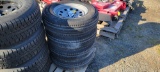 4-New 205-75R15 Trailer Tires & Rims