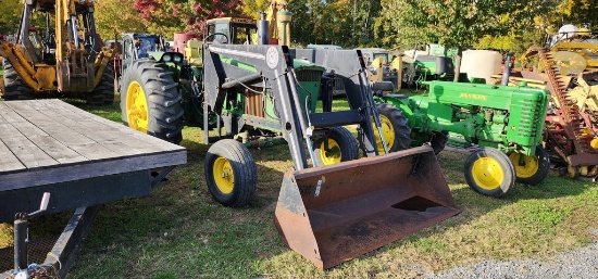 1966 John Deere 3020 Tractor W/Bushog 2840 QT Loader (RUNS)