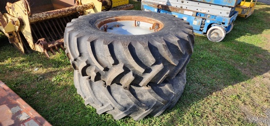 2-Goodyear 18.4R40 Tires & Rims