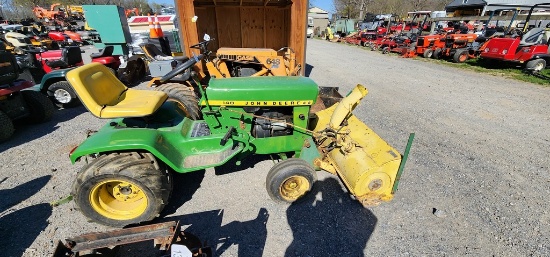 John Deere 140 Rider w/front Snowblower (RUNS)