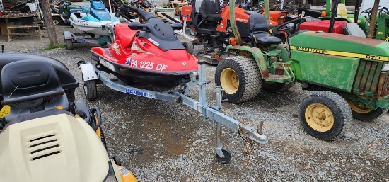 SeaDoo Bombardier Jet Ski on 1 axle Trailer (TITLES ON BOTH)