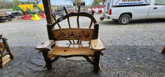 New Log Cabin Park Bench