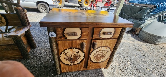 Newr 4'x3 1/2' Bar Cabinet w/2-Stools