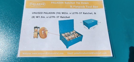 New Paladin 16-2"x27' & 8-1.5"x27' Ratchet Straps