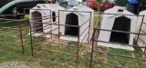 Calf-tel Calf Hutch w/Metal Pipe Panel