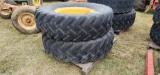 2-Michelin 14.00R24 Tires & Rims