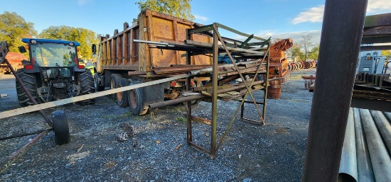Metal Rack & Contents