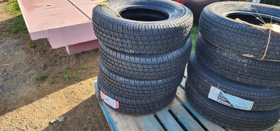 New 4-Atlas 205/75R14 Trailer Tires
