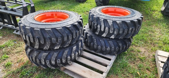 New 4-Turbo 12-16.5 Skidloader Tires & Rims
