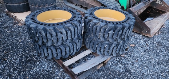 Cat 33x6x11 Hard Tires & Rims (LIKE NEW)
