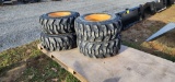 New 4-Forerunner 12-16.5 Skidloader Tires & Rims