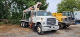 1992 Ford L8000 Tandem Axle Crane Truck (RUNS) (TITLE)