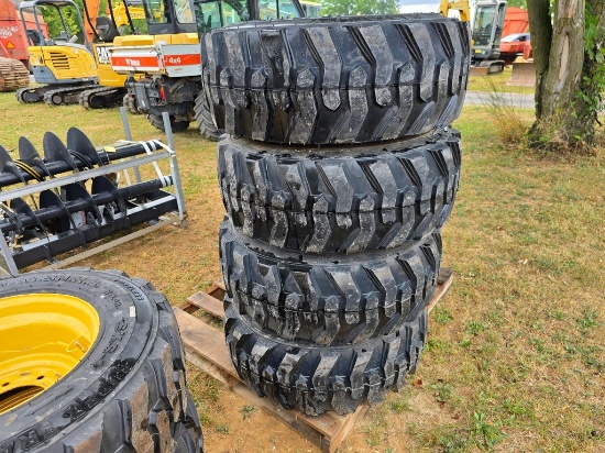 New 4-Forerunner 10-16.5 Skidloader Tires & Rims