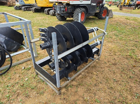 New JCT Skidloader Post Hole Digger