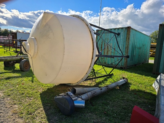Plastic Feed Bin w/Auger