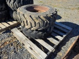 2- 10-16.5 Skidloader Tires & Rims