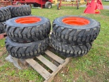 New 4- 10-16.5 Forerunner Skidloader Tires & Rims