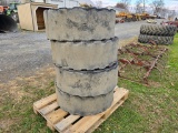 4- 36.5x12.20 Solid Tires & Rims