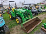 John Deere 4300 Compact Tractor w/Loader & Belly Mower (Runs)(Dealer Trade In)