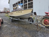 1983 Blue Fin Fishing Boat w/1985 Cox 1 Axle Trailer (Registration & Title)
