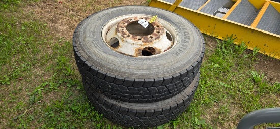 2-295/75R22.5 Truck Tires & Rims