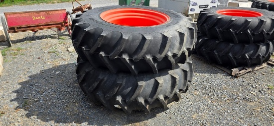 2-Good Year 16.9-30 Tractor Tires & Rims