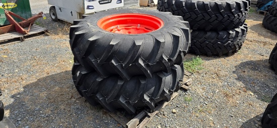 2-Titan 14.9-26 Tractor Tires & Rims