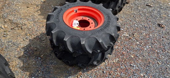 2-Good Year 9.5-16 Tractor Tires & Rims