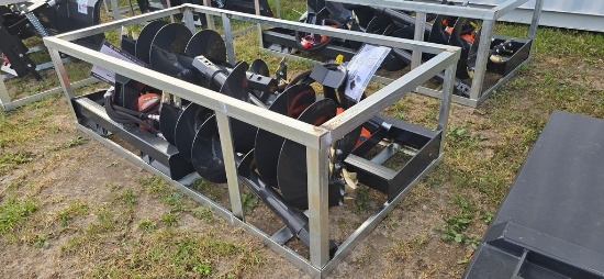 New Wolverine Skidloader Post Hole Digger