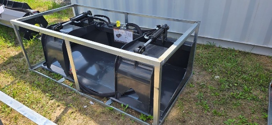 New Wolverine 6' Skidloader Flat Bottom Grapple