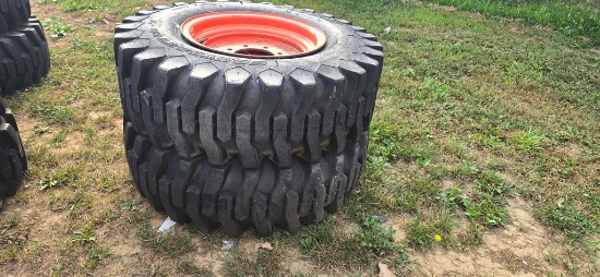2-Titan 12.5/80-18 Tractor Tires & Rims
