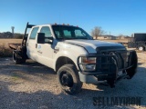 2008 Ford F350 4x4 Crew Cab Flatbed Truck, Note: Parts Only