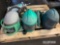 (3) Nova Sand Blast Helmets, (1) Radex Airline Filter