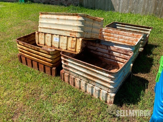 (7) 2x3 Steel open top containers