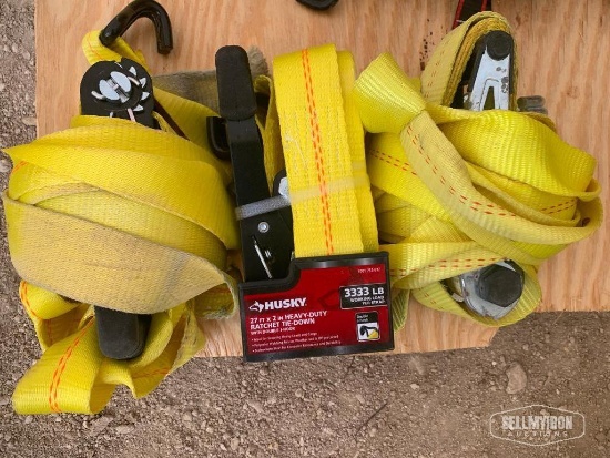 (3) 2in x 27ft Ratchet Straps [YARD 1]
