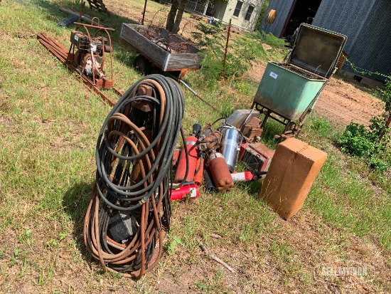 Vintage Parts Washer, Fire Extinguisher, Qty Welding loads, airhoses