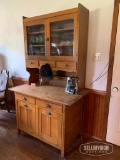 Antique Hutch, Cupboard, Table & Chairs