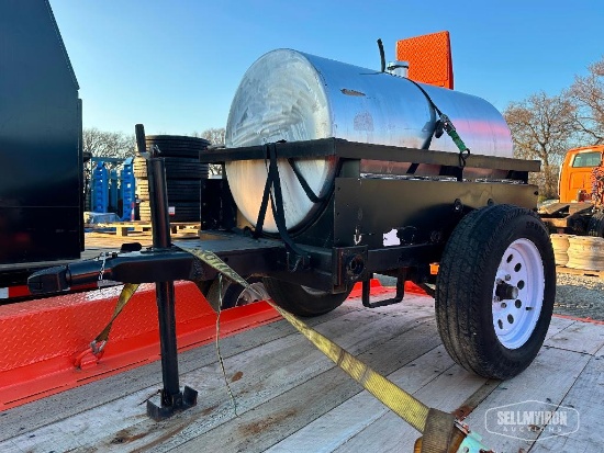 100 Gallon Alum Fuel Tank Mounted on Trailer