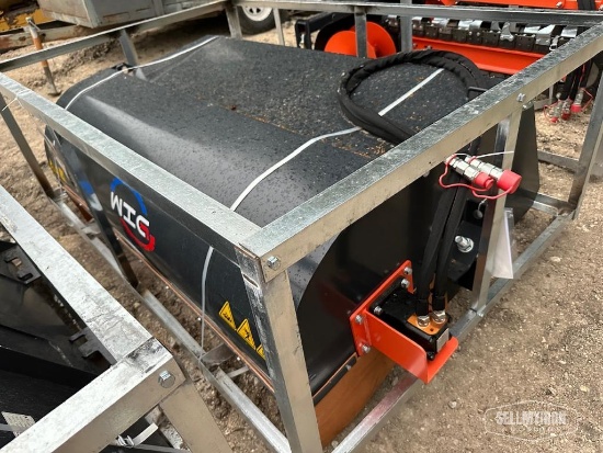 Unused 2025 WIG XN-FB01-72 Box Broom Sweeper Skid Steer Attachment [YARD 1]