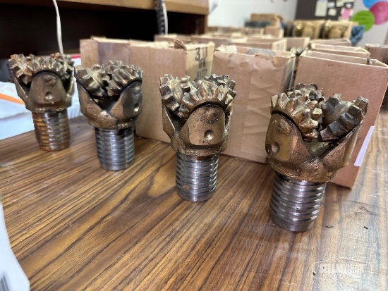 (4) Unused 3-1/8in Smith Gruner OFM Milled Tooth Tricone Rock Drill Bit