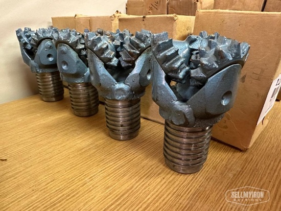 (4) Unused 3-1/8in Smith Gruner Milled Tooth Tricone Rock Drill Bit