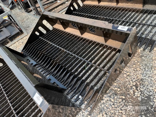 Unused 2026 Wolverine SB72 72in Rock / Skeleton Bucket Skid Steer Attachment [YARD 1]