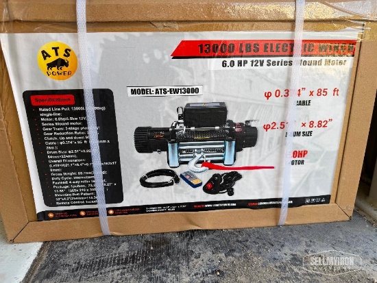 Unused 2026 ATSPower ATS-EW13000 13,000lb Electric Winch [YARD 1]
