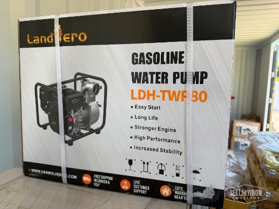 Unused 2026 LandHero LDH-TWP80 3in Semi-Trash Water Pump [YARD 1]