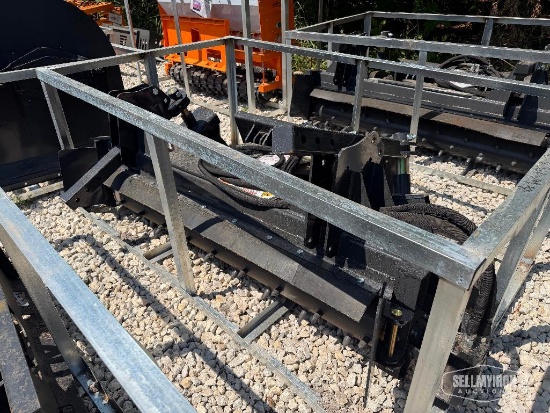 Unused 2026 LandHonor PR-12-72W 72in Harley Power Rake Skid Steer Attachment [YARD 1]