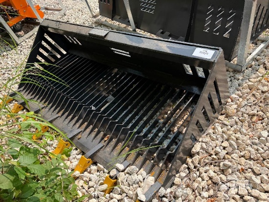 Unused 2026 LandHonor RB-14-72W 72in Rock / Skeleton Bucket Skid Steer Attachment [YARD 1]