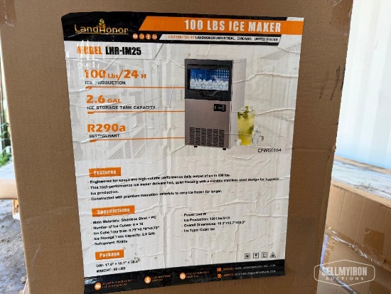 Unused 2026 LandHonor LHR-IM25 100lb Ice Maker [YARD 1]